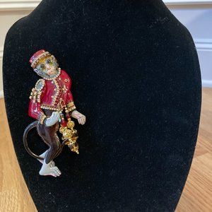 "Monkey See, Monkey Do" Lunch at the Ritz brooch